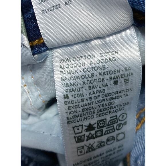 Levi's Women's Blue Medium Wash High Waisted Baggy Wide Leg Denim Jeans Pants 25 - Picture 4 of 4